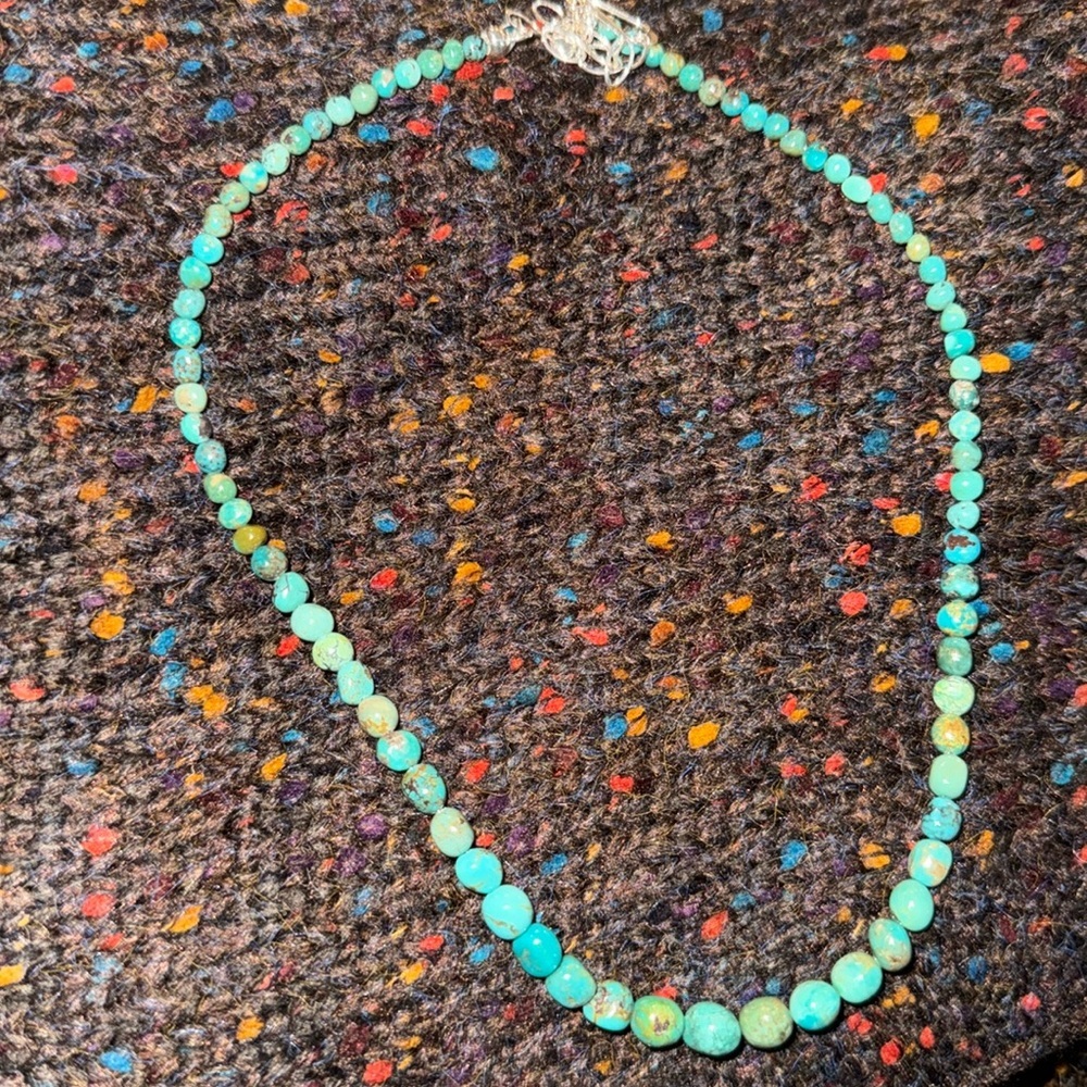 Jay King Sterling Silver New Red Skin Turquoise Bead Necklace - 824-840‎